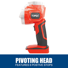 Load image into Gallery viewer, TOPEX 20V LED Light 300 Lumen Lightweight LED Torch w/ Battery &amp; Charger