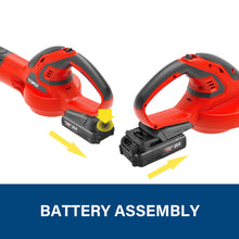 Load image into Gallery viewer, TOPEX 20V Cordless Blower and Grass Trimmer Combo Kit w/ Battery