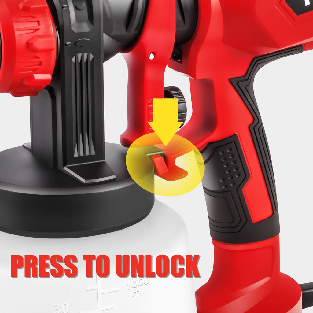 TOPEX 400W Handhold Electric Paint Sprayer Gun 1000ml High Power Portable Spray-Gun Kit Painting Spray Tool