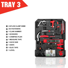 Load image into Gallery viewer, MasterSpec 1240pcs Tool Box Trolley Tool Set DIY Hand Tool Set w/2 Utility Knife