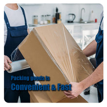 Load image into Gallery viewer, MasterSpec Clear Plastic Stretch Wrap Film, 50cm x 400m Durable Packing Moving Packaging Heavy Duty Shrink Film 25U with Plastic Rotary Handle
