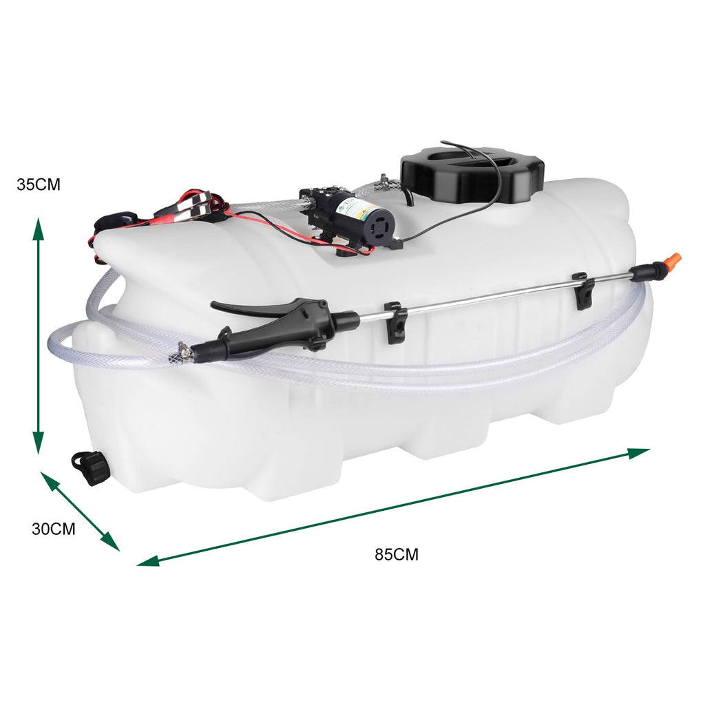 TOPLAND 60L 12V ATV Weed Sprayer Broadcast and Spot Spray Chemical Tank