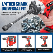 Load image into Gallery viewer, TOPEX 16Pcs Magnetic Impact Nut Driver Set Impact Grade Socket Extension Power Drill Bit Extensions Hex Shank Adapter Drill Nut Driver Tool Accessory