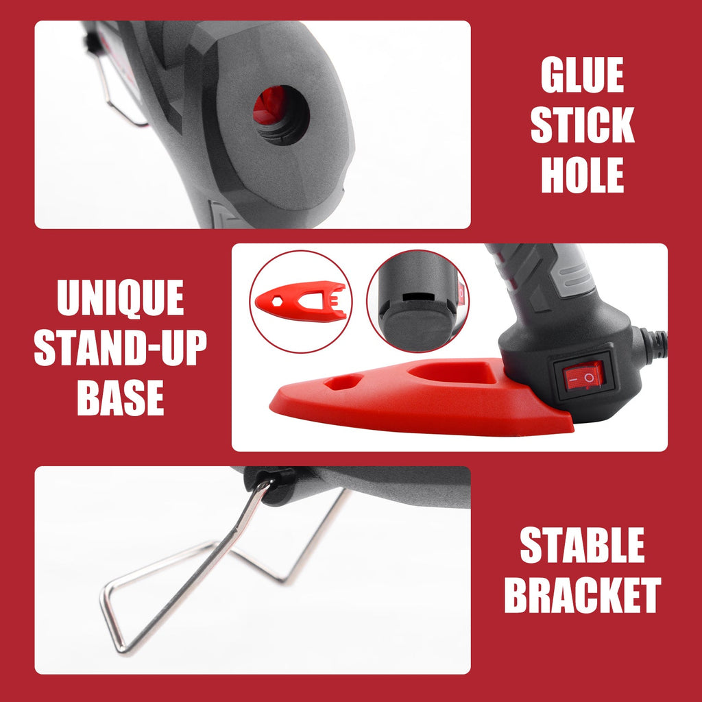 TOPEX 100w Glue Gun & 130 PCS 11mm Sticks Heavy Duty 100W Hot Melt Glue Gun Electric Heating Craft