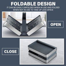 Load image into Gallery viewer, Stelive Foldable Dish Drying Rack with Dual Parts for Kitchen Counter Space-Saving Rack - Rustproof Removable Utensil Drainer &amp; Drainage Spout, Gray