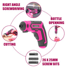 Load image into Gallery viewer, Monika Pink Tool Combo Cordless Drill Driver Electric Cutter Bottle Opener Screwdriver