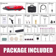 Load image into Gallery viewer, TOPEX Heavy Duty 200W Rotary Tool Set Grinder Sander Polisher Flex Shaft Multiple Accessories