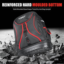 Load image into Gallery viewer, TOPEX 18 Inch Tool Backpack, 21 Pockets Inside and Outside Tool Organiser, Premium Fabric Tool Bag with Tough Bottom, for Home  and Workshop Organisations