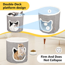 Load image into Gallery viewer, truepal Foldable Cat House Cat Cave Calming Cat Bed for Indoor Cats Washable Cat Condo with Hanging Toy Anti-tip Reinforced Design Suitable for Cats &amp; Kittens