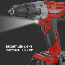 Load image into Gallery viewer, TOPEX 20V Lithium-Ion Cordless Drill Driver Impact Hammer drill w/ Battery Charger