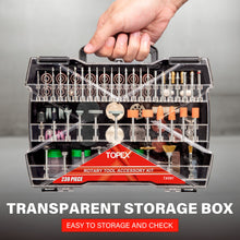 Load image into Gallery viewer, TOPEX 239pcs Rotary Tool Accessory Kit Mini Grinding Polishing Shank Craft Bit Set