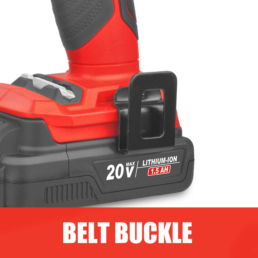 TOPEX Cordless Impact Driver 1/4" Hex Drive w/ 20V Li-ion Battery & Charger