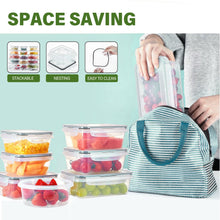 Load image into Gallery viewer, Stelive 56 PCs Food Storage Container Set, Leak Proof Lunch Boxes, BPA-Free Clear Plastic Storage Containers for Home &amp; Kitchen Organization with Labels &amp; Pen