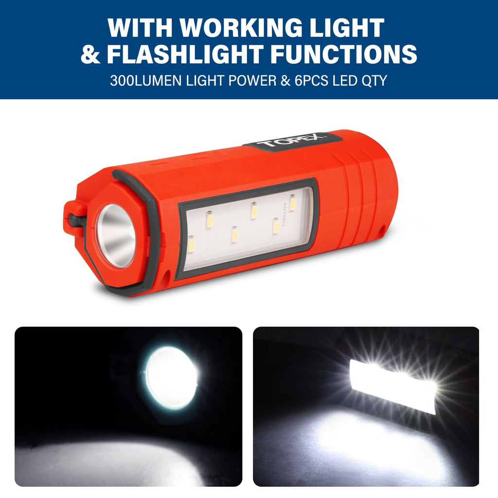 TOPEX 12V Cordless Polisher Lithium-Ion LED Torch w/ Battery & Charger