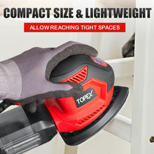 Load image into Gallery viewer, TOPEX 200w Electric Detail Sander with Sandpaper Polisher&amp;Dust Box Small Triangular Palm Sander