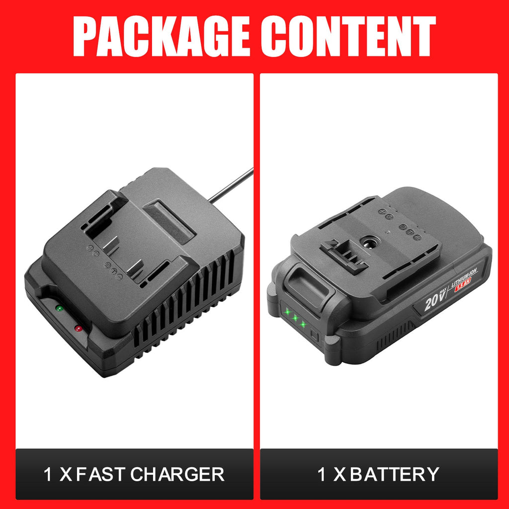 TOPEX 20V 1.5Ah Battery & Faster Charger Kit