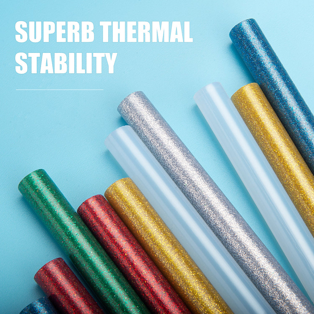 TOPEX 120pce Glue Sticks, 1.1x10cm Hot Melt Glue Stick Adhesive Craft Stick Glue Gun Various Color