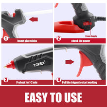 Load image into Gallery viewer, TOPEX Heavy Duty 100W Hot Melt Glue Gun Electric Heating Craft &amp; 10 Glue Sticks
