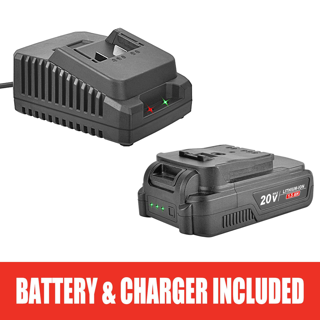 TOPEX 20V Cordless Combo Kit Hammer Drill & Impact Driver w/ Fast Charger