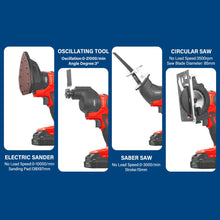 Load image into Gallery viewer, TOPEX 20V 5 IN1 Power Tool Combo Kit Cordless Drill Driver Sander Electric Saw