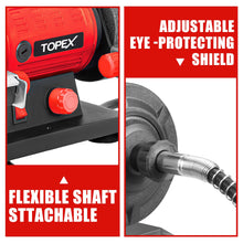 Load image into Gallery viewer, TOPEX 120W Bench Grinder w/ 2 Grinding Wheels&amp; Adjustable Tool Rests&amp; Eye-Protecting Shields&amp; Static Wheel Guards