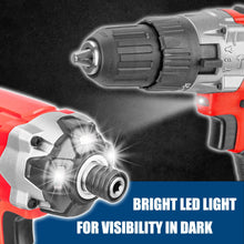 Load image into Gallery viewer, TOPEX 20V Cordless Twin Drill &amp; Impact Driver Set &amp; 32 Screwdriver Bits set