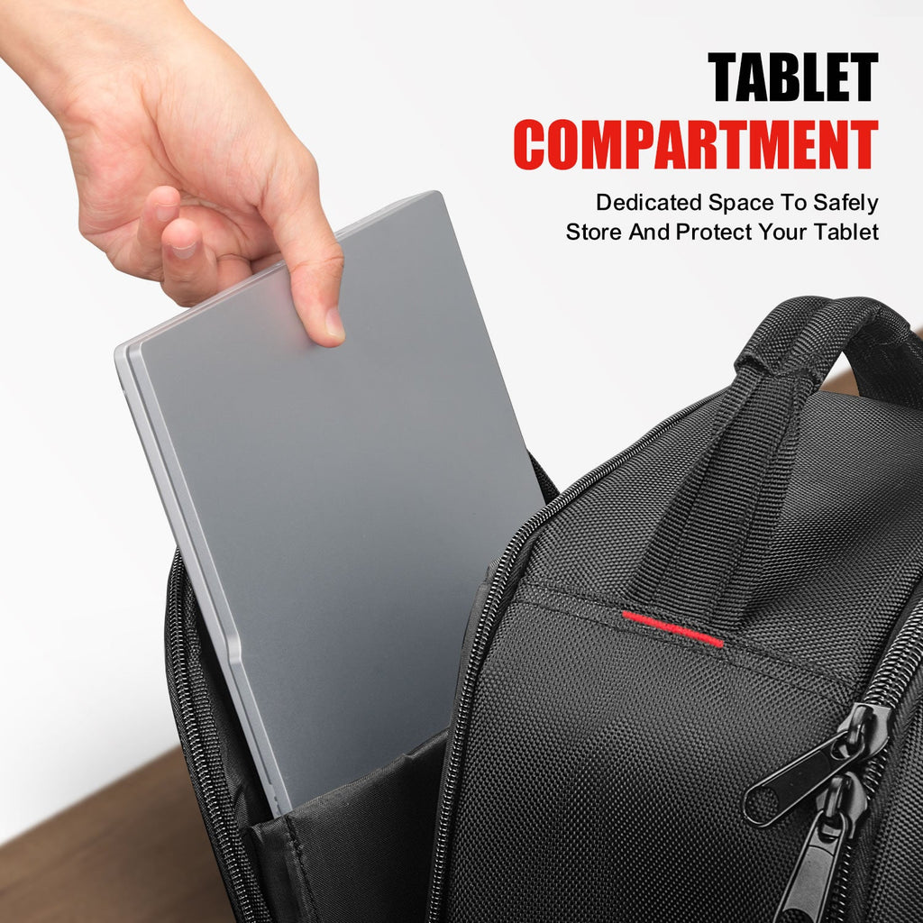 TOPEX 18 Inch Tool Backpack, 21 Pockets Inside and Outside Tool Organiser, Premium Fabric Tool Bag with Tough Bottom, for Home  and Workshop Organisations