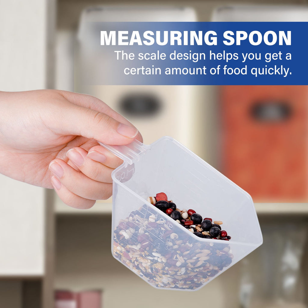 Stelive 4-Piece 6.5L Food Storage Containers Airtight Pantry Storage Containers Organiser Plastic Food Canisters Plastic Canisters w/ Labels & Pen