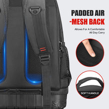 Load image into Gallery viewer, TOPEX 18 Inch Tool Backpack, 21 Pockets Inside and Outside Tool Organiser, Premium Fabric Tool Bag with Tough Bottom, for Home  and Workshop Organisations