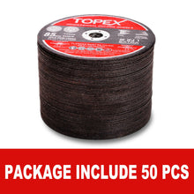 Load image into Gallery viewer, TOPEX 50-Piece 85mm Professional Cutting Wheels Discs 2 in 1 Steel Inox Ultra Thin