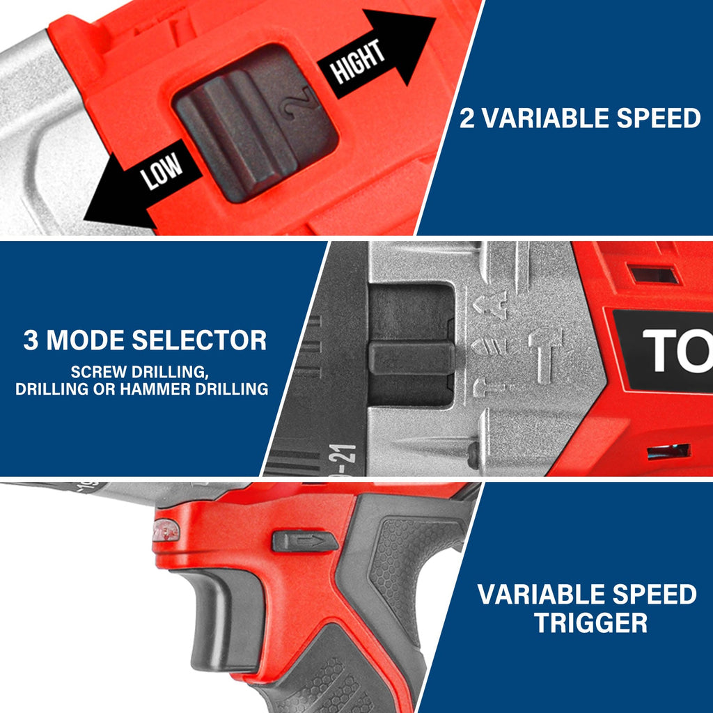 TOPEX 20V Cordless Power Tool Kit Cordless Drill Angle Grinder w/ 4.0Ah Battery & Fast Charger