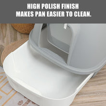 Load image into Gallery viewer, truepal Cat Litter Box Front Entry With Lid Fully Enclosed, Anti-splashing Kitty Pet Toliet Box With Scoop,532x410x406mm,Grey