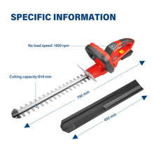 Load image into Gallery viewer, TOPEX 20V Cordless Hedge Trimmer for Shrub, Cutting, Trimming, Pruning Skin Only without Battery