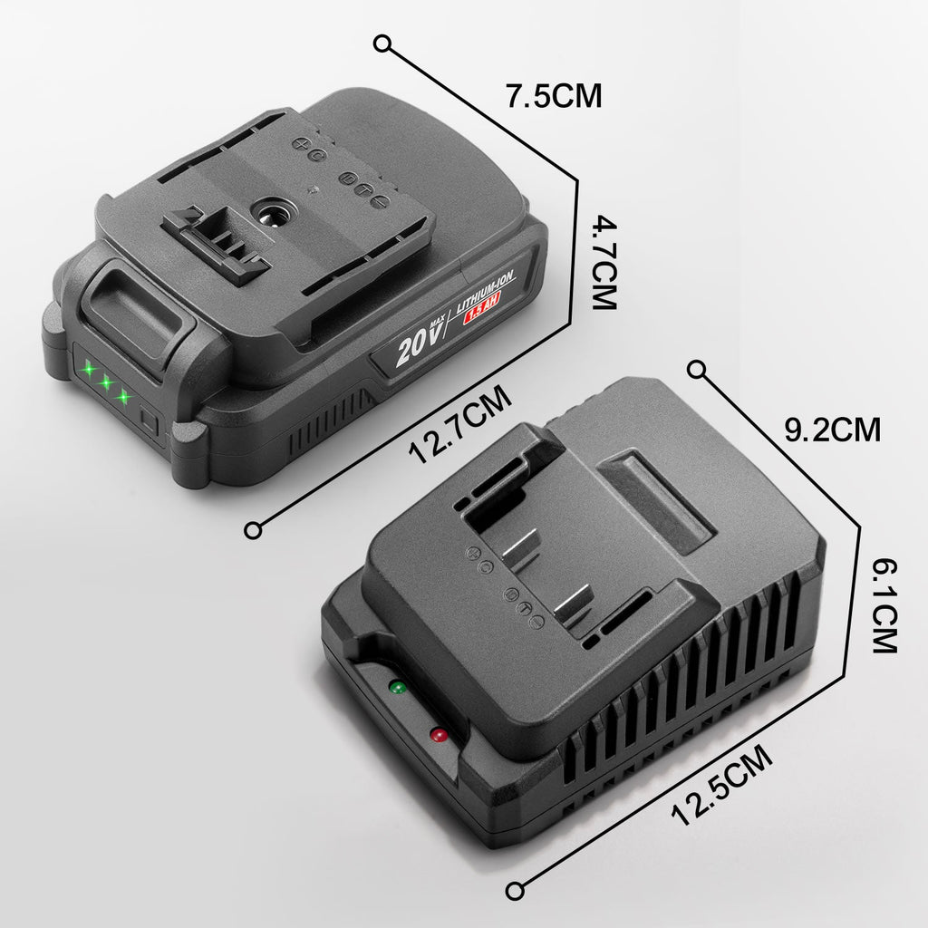 TOPEX 20V 1.5Ah Battery & Faster Charger Kit