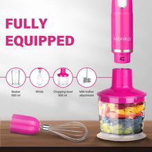 Load image into Gallery viewer, Monika 5In1 Electric Stick Blender Handheld Mixer Chopper Stainless Steel Whisk