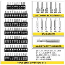 Load image into Gallery viewer, TOPEX 82 Piece Electric Screwdriver Set 4v Max Cordless Screwdriver Set CRV Screw Bits