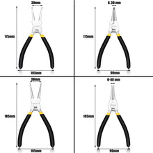 Load image into Gallery viewer, MasterSpec 7&quot; Nickel Coated Circlip Pliers Set Snap Ring Remover Rolling Pounch