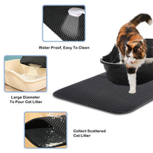 Load image into Gallery viewer, truepal Double-Layer Cat Litter Mat 65 x 45cm Waterproof Trapper Foldable Pad Pet Rug