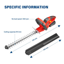 Load image into Gallery viewer, TOPEX 20V Cordless Hedge Trimmer for Shrub, Cutting, Trimming, Pruning