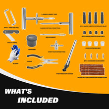 Load image into Gallery viewer, Click to zoom in MasterSpec 64pcs a Tubeless Tyre Puncture Repair Kit Universal Flat Tyre Plug Tool Set