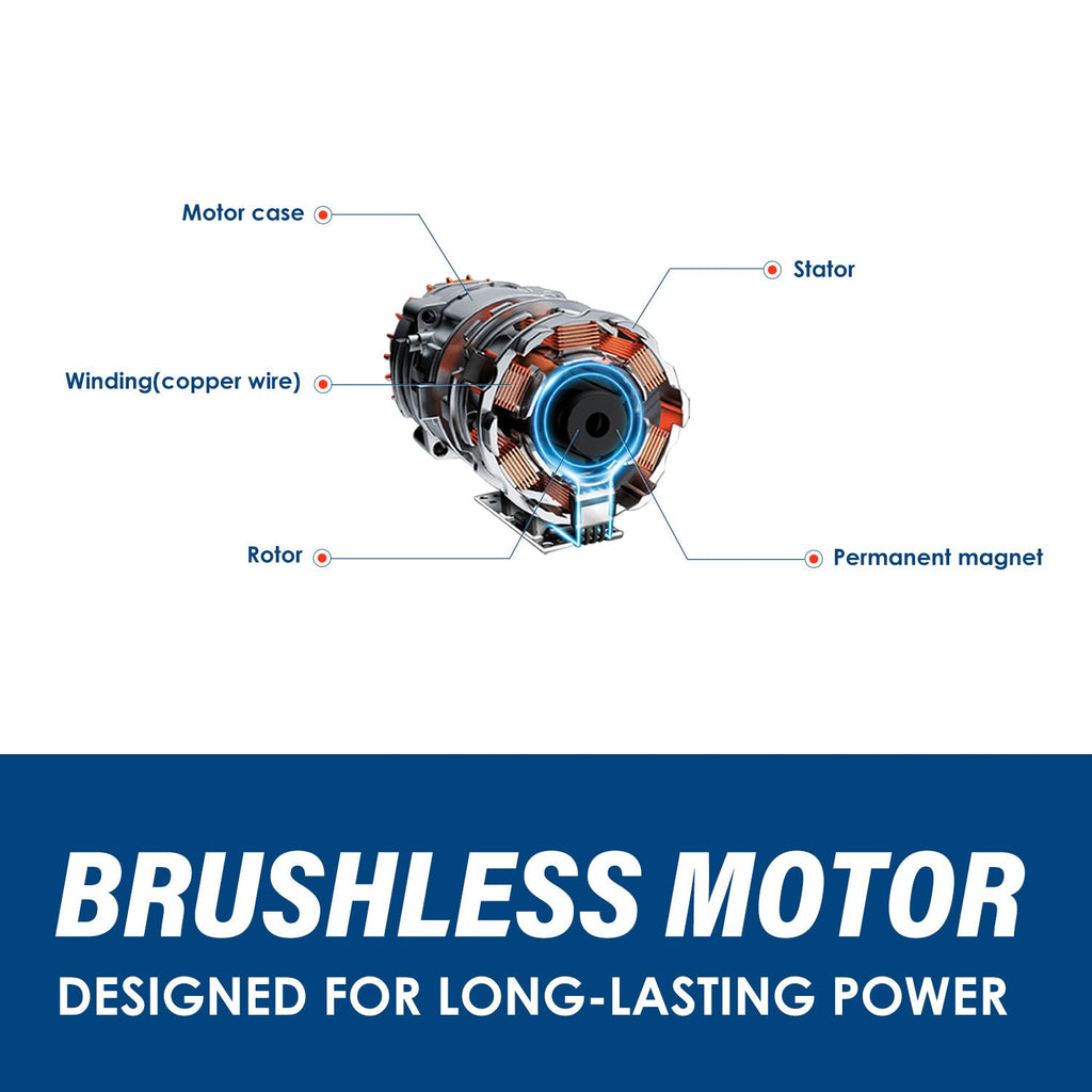 TOPEX Cordless Brushless Chainsaw Electric Saw w/ 20V 4.0AH Battery Fast Charger
