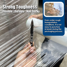 Load image into Gallery viewer, MasterSpec Clear Plastic Stretch Wrap Film, 50cm x 400m Durable Packing Moving Packaging Heavy Duty Shrink Film 25U with Plastic Rotary Handle
