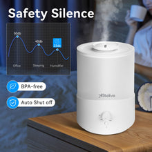 Load image into Gallery viewer, Stelive 2.5L Humidifier for Bedroom Children&#39;s Room, Cool Mist Humidifier and Essential Oil Diffuser Combo, Top Fill Humidifier for Baby, Home, Plant