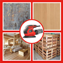 Load image into Gallery viewer, TOPEX 200w Electric Detail Sander with Sandpaper Polisher&amp;Dust Box Small Triangular Palm Sander