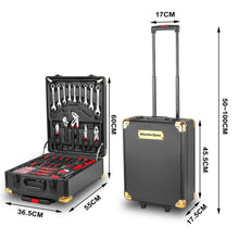 Load image into Gallery viewer, MasterSpec 1180pcs Professional Tool Set Aluminum Case Tool Kits w/ Rolling Tool Box