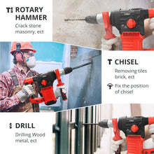 Load image into Gallery viewer, TOPEX 1500W SDS PLUS Rotary Hammer Drill Havey Duty Impact Hammer