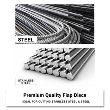 Load image into Gallery viewer, TOPEX 50-Piece 125mm 5&quot; Professional Cutting Wheels Discs 2 in 1 Steel Inox Ultra Thin