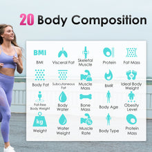 Load image into Gallery viewer, Monika Smart Scale Digital Bathroom Scale for Body Weight Fat Muscle Mass Bluetooth Accurate Weight Scale with Smartphone App