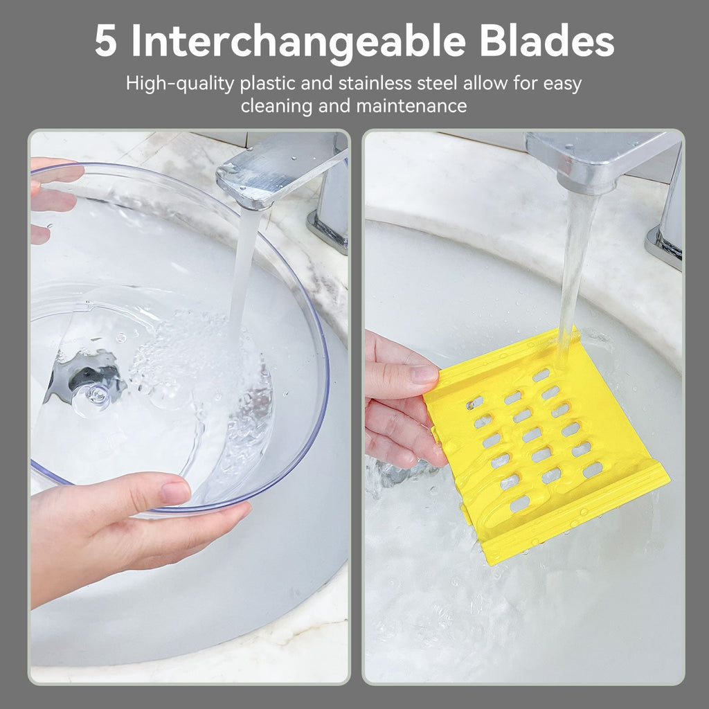 Stelive 2-IN-1 Salad Spinner Salad Spinner Vegetable Chopper Slicer Food Choppers Vegetable Slicer Fruit Cutter Food Dicer with Container Hand Guard (Yellow)