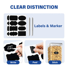 Load image into Gallery viewer, Stelive 4-Piece 6.5L Food Storage Containers Airtight Pantry Storage Containers Organiser Plastic Food Canisters Plastic Canisters w/ Labels &amp; Pen